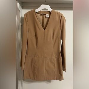 Moda Beige V-Neck Tunic